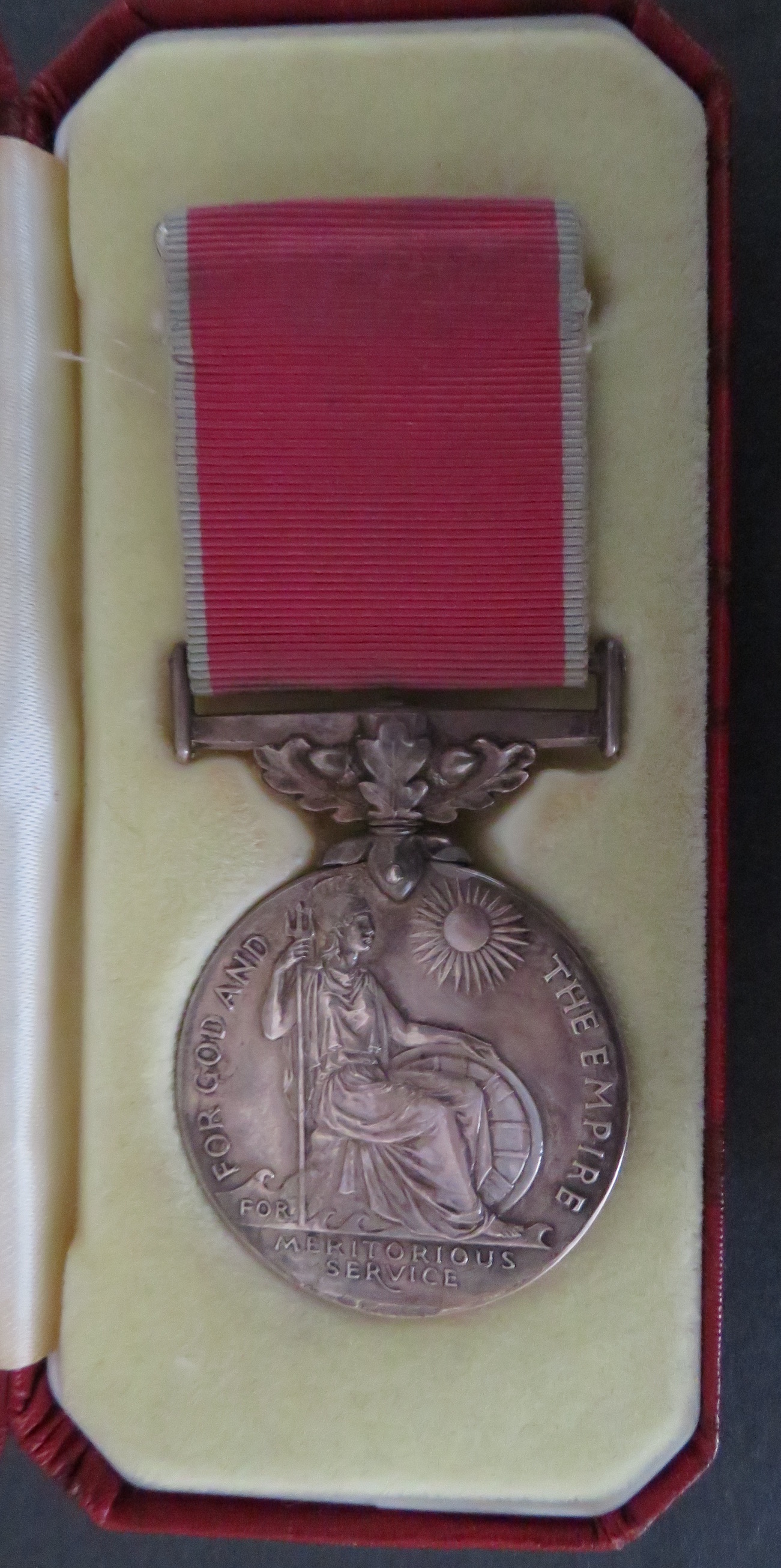 Replica Medaglia Distinguished Service Medal - Royal Navy DSM 1914 - Grandezza Naturale Con Nastro