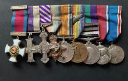 DSO, MC, DFC. Superb pilot’s D.S.O., 1915 ‘Ypres - Royal Marine Artillery M.C., The first Military Cross of the War to the Royal Marines, Iraq 1919-21’ D.F.C., three clasp G.S.M.  , R.M., R.N.A.S., R.A.F.