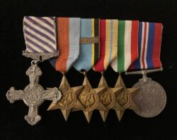 Unattributed DFC 1945 group mounted as originally worn