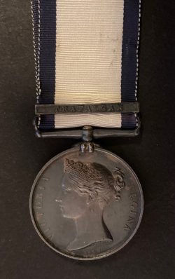 Naval General Service clasp Trafalgar, Pte R. Marines, unique name on the medal roll