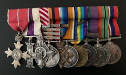 Remarkable OBE (1921 Ireland), MC (CSM R. Irish Fus for 1914),MID for 1914,  A.F.C. (1919) Group of 9. from Boy deserter  to Squadron Leader commanding a Squadron and then commanding 2 Sqdn in Ireland 1921 from a fortified sports field /aerodrome